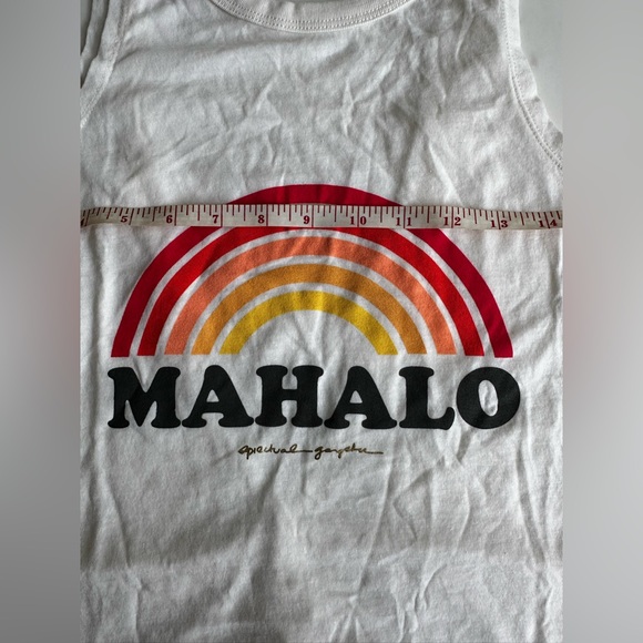 Spiritual Gangster | XS low back tank top with mahalo and rainbow design. NWT - Picture 4 of 7